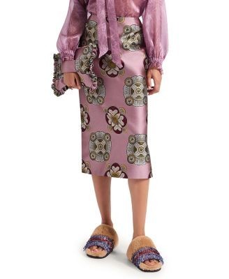 La Doublej Pencil Skirt Nucleus Dusty Pink