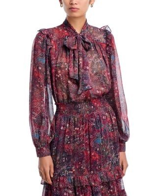 Aqua Paisley Boho Blouse - Exclusive