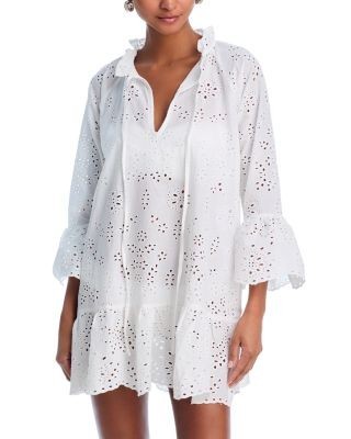 Aqua Embroidered Cover-Up Dress - Exclusive