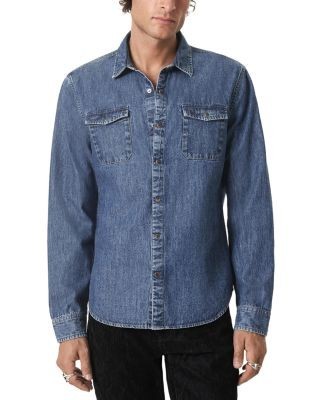 John Varvatos Marshall Cotton Western Pocket Shirt