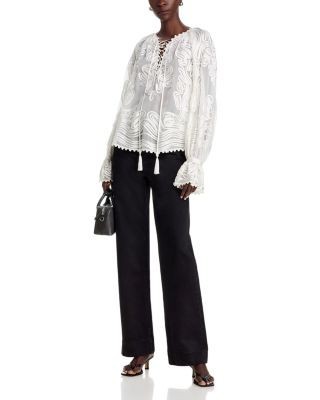 Kobi Halperin Florence Lace Up Blouse