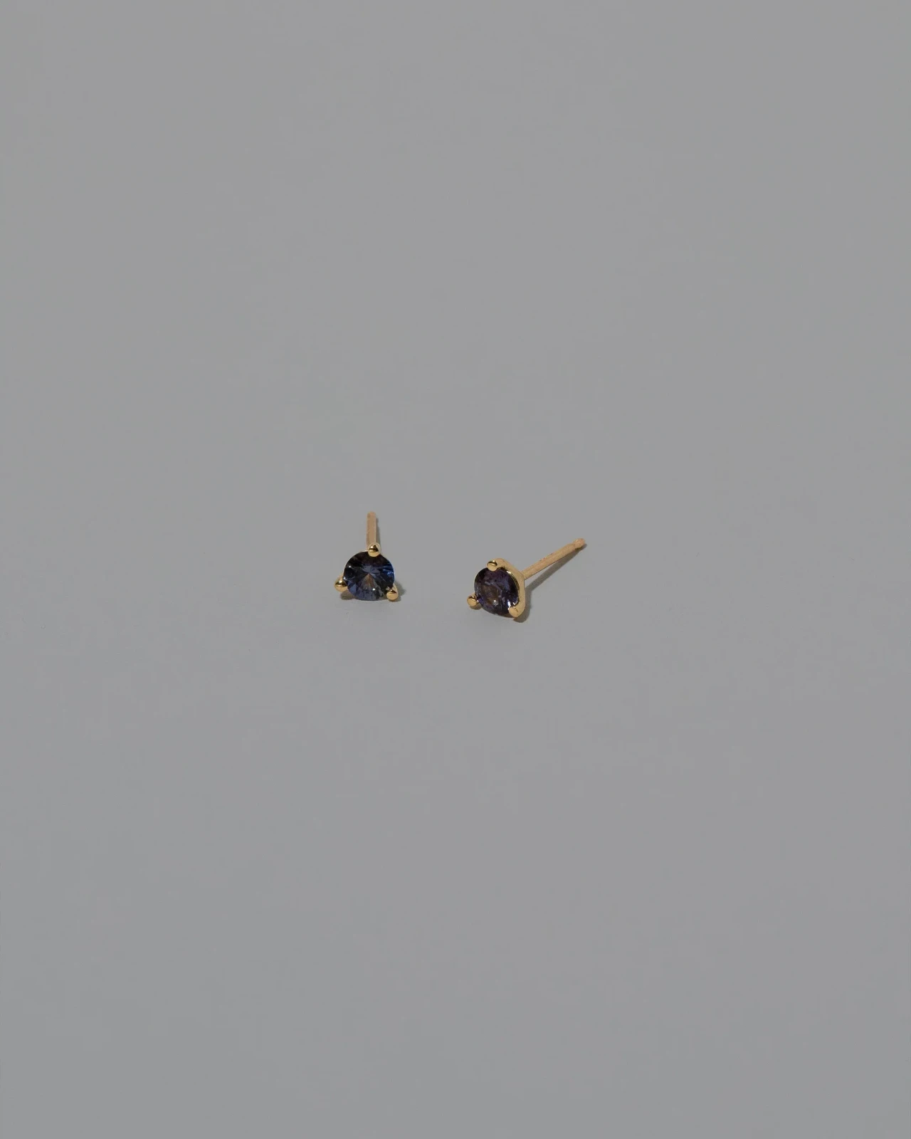 Martini Stud Earrings - Purple Sapphire