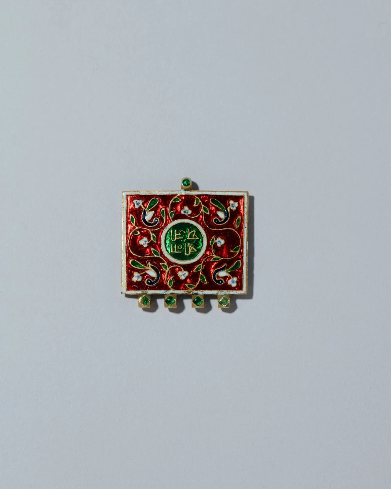 Antique Enamel Symbol Pendant