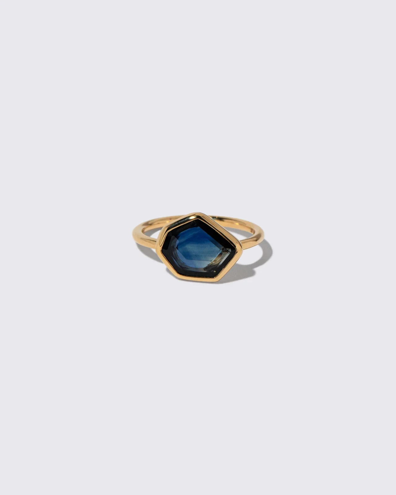 Gusher Ring - Teal Blue Sapphire