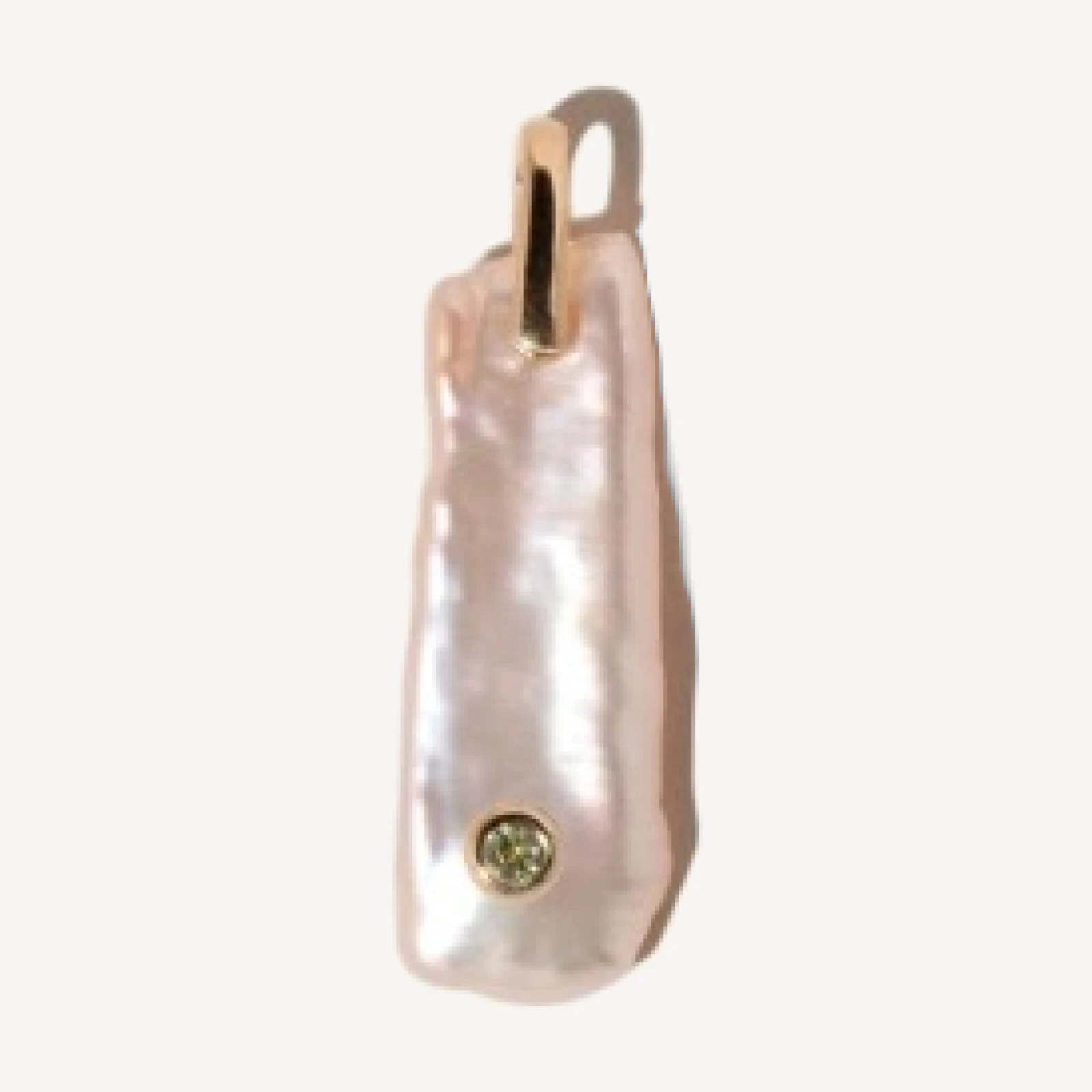 August Birthstone Pearl Pendant With Peridot