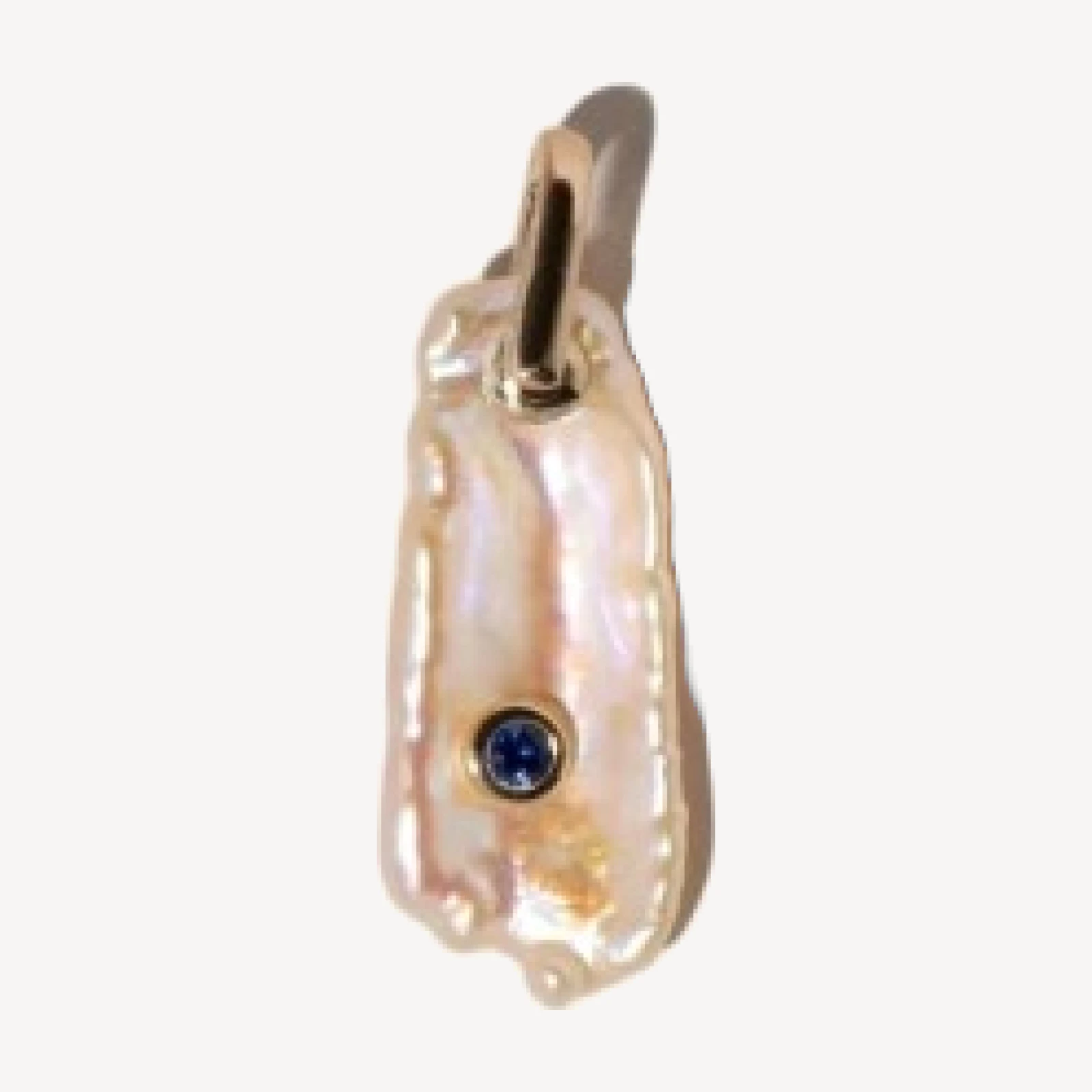 September Birthstone Pearl Pendant With Sapphire