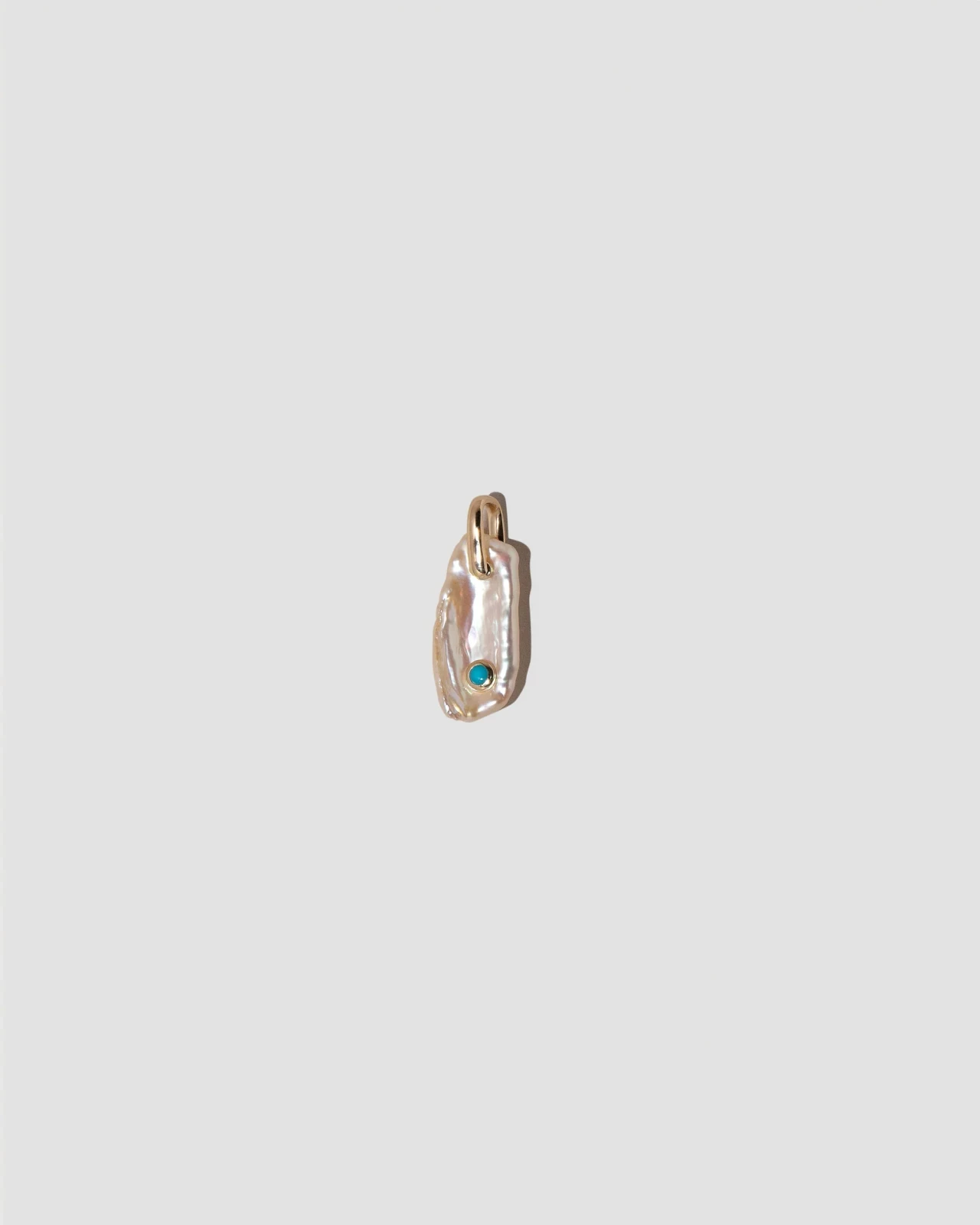 December Birthstone Pearl Pendant With Turquoise