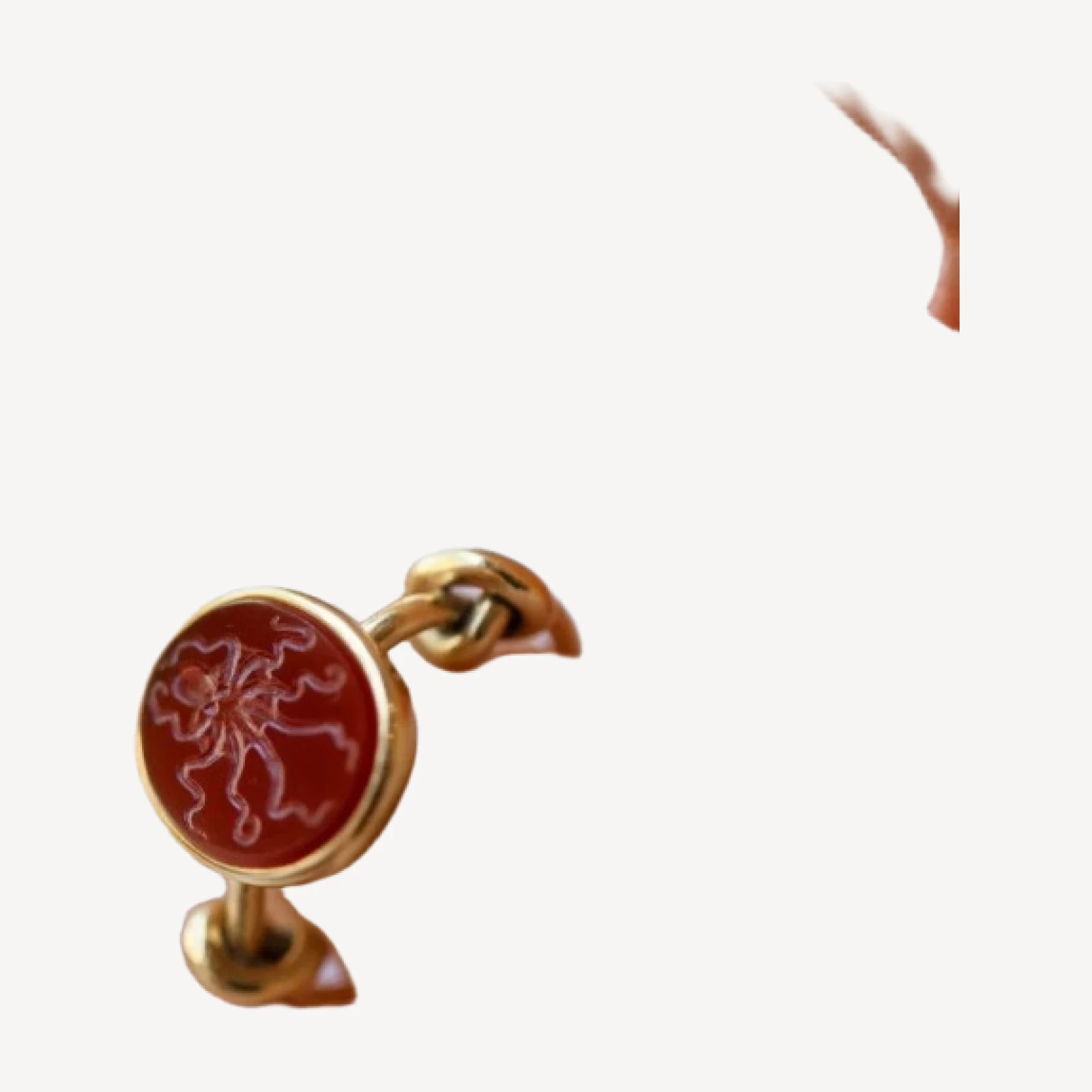 Vintage JAR Carnelian Ring With Box