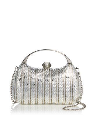 Aqua Crystal Minaudiere Clutch - Exclusive