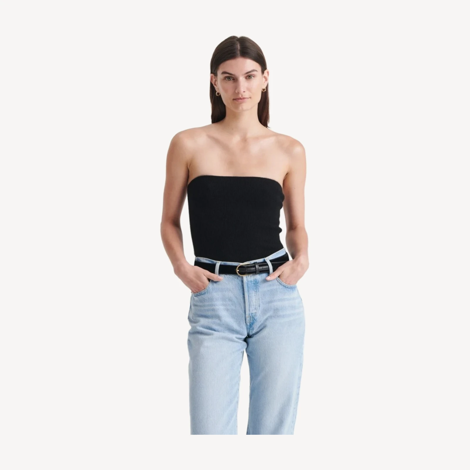 Signature Cashmere Ribbed Tube Top