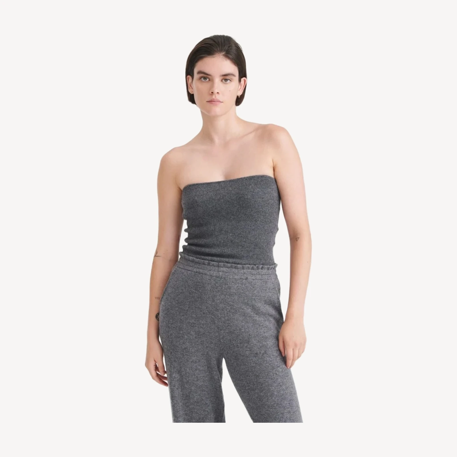 Signature Cashmere Ribbed Tube Top