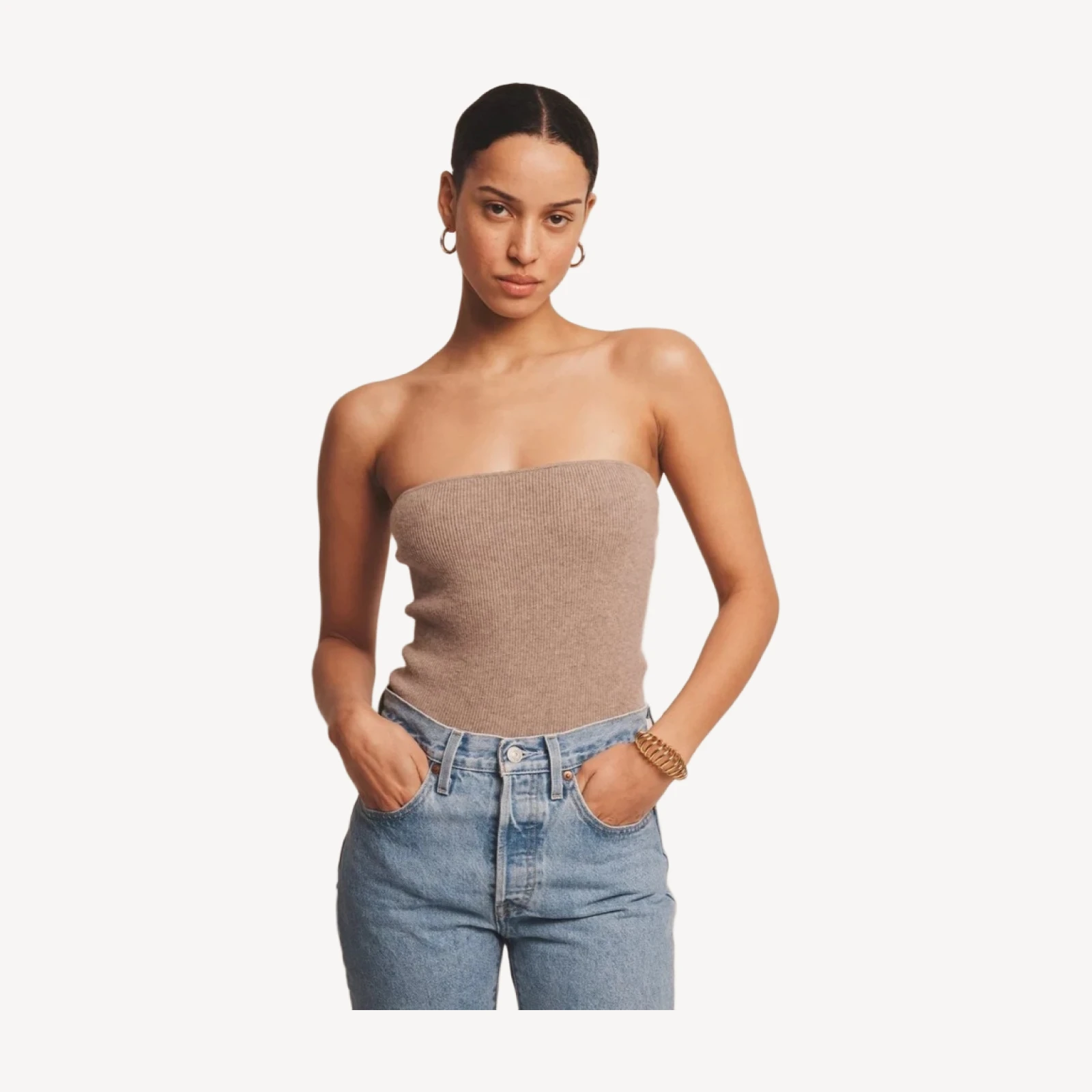 Signature Cashmere Ribbed Tube Top