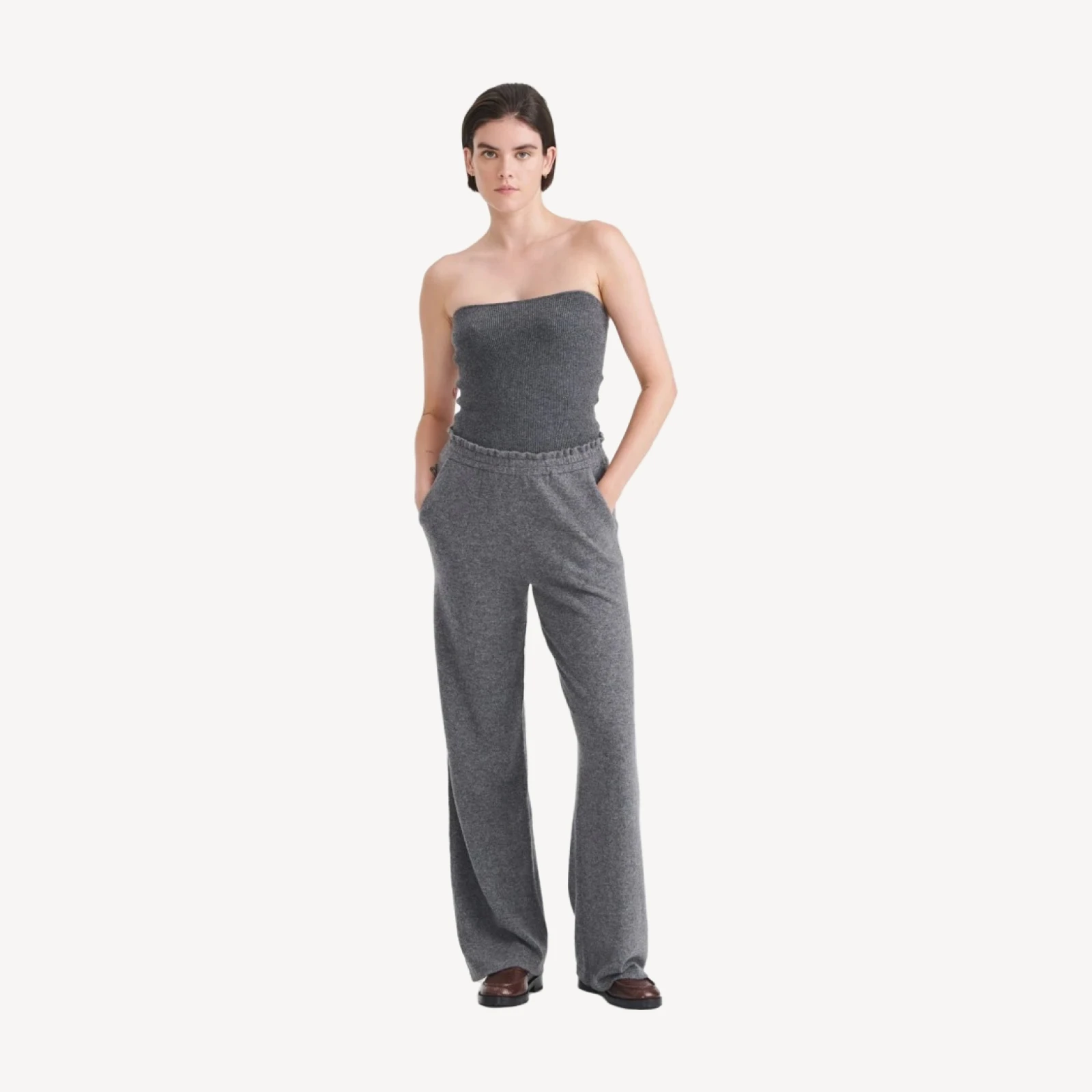 Signature Cashmere Ribbed Tube Top