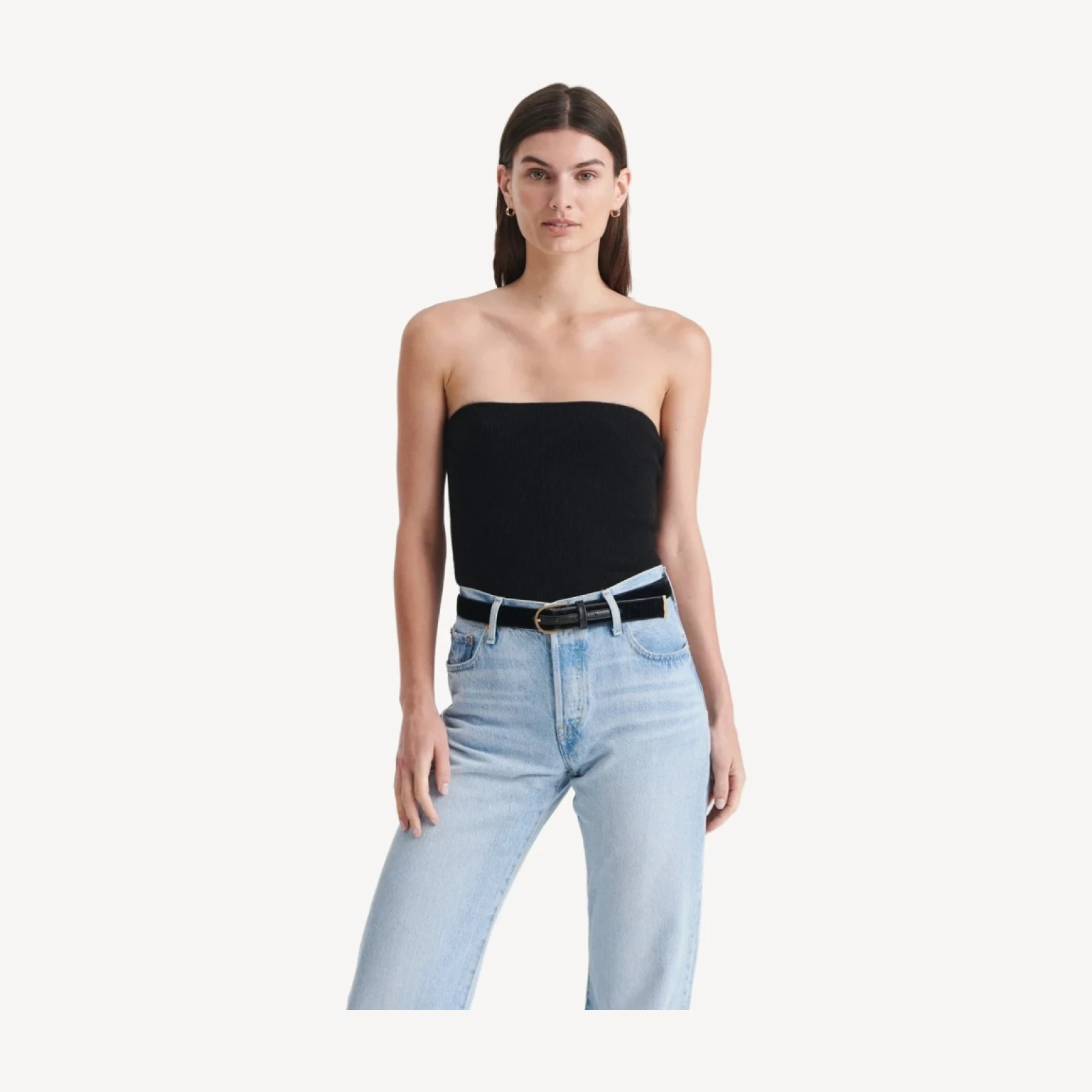 Signature Cashmere Ribbed Tube Top