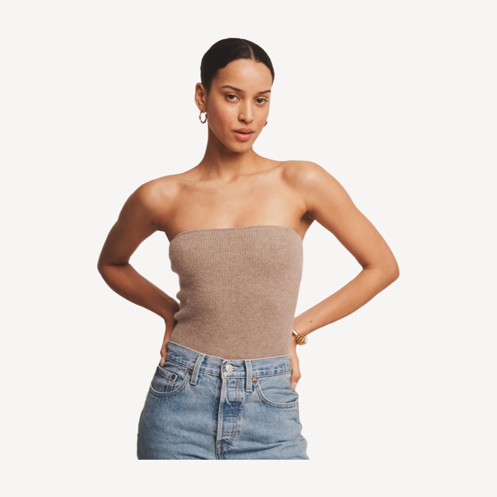 Signature Cashmere Ribbed Tube Top