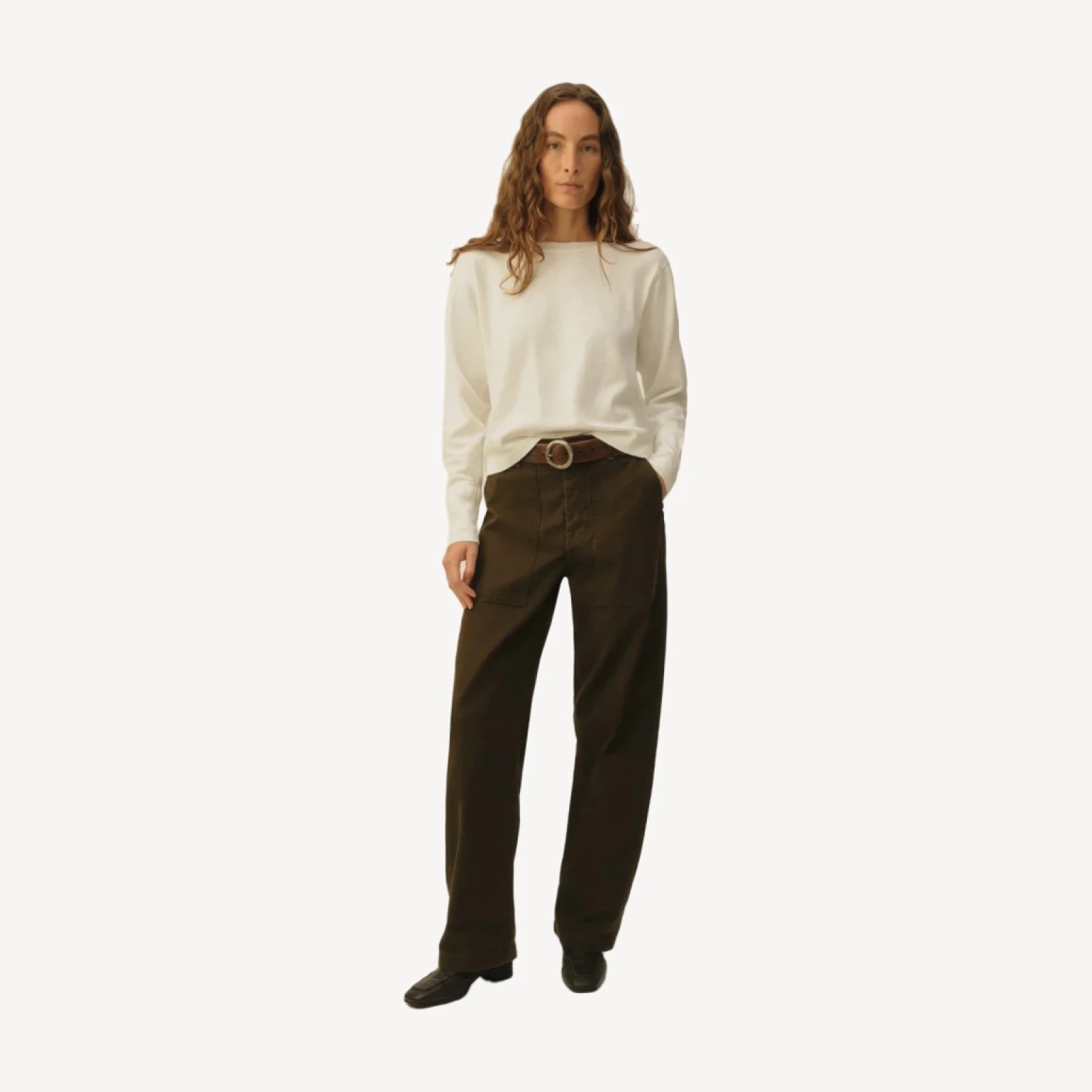 White Field-Spec Boyfriend Crop Rugby Crew