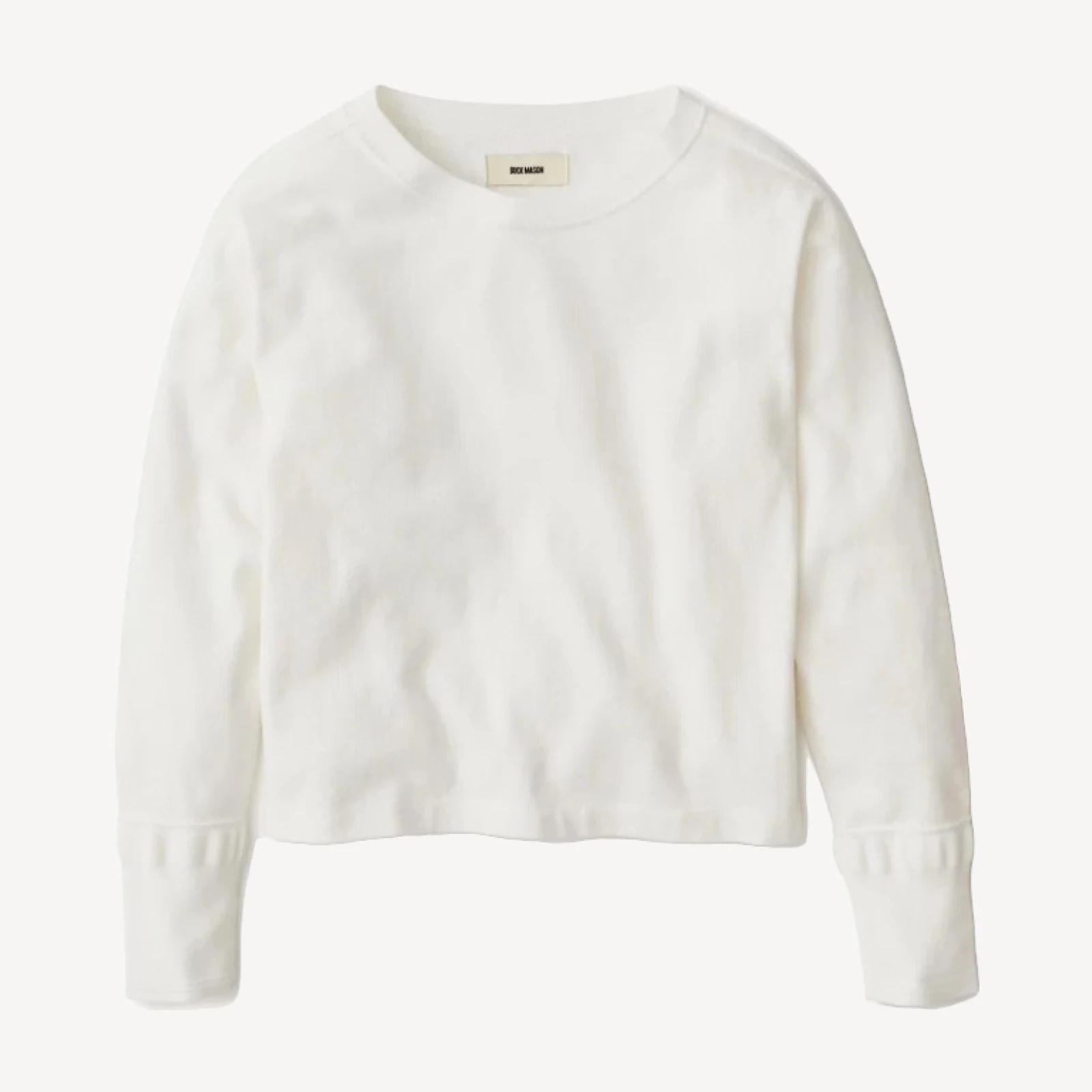 White Field-Spec Boyfriend Crop Rugby Crew