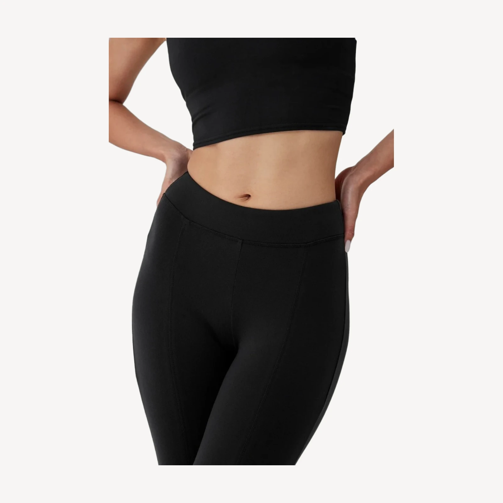 Airbrush High-Waist Flutter Legging - Black