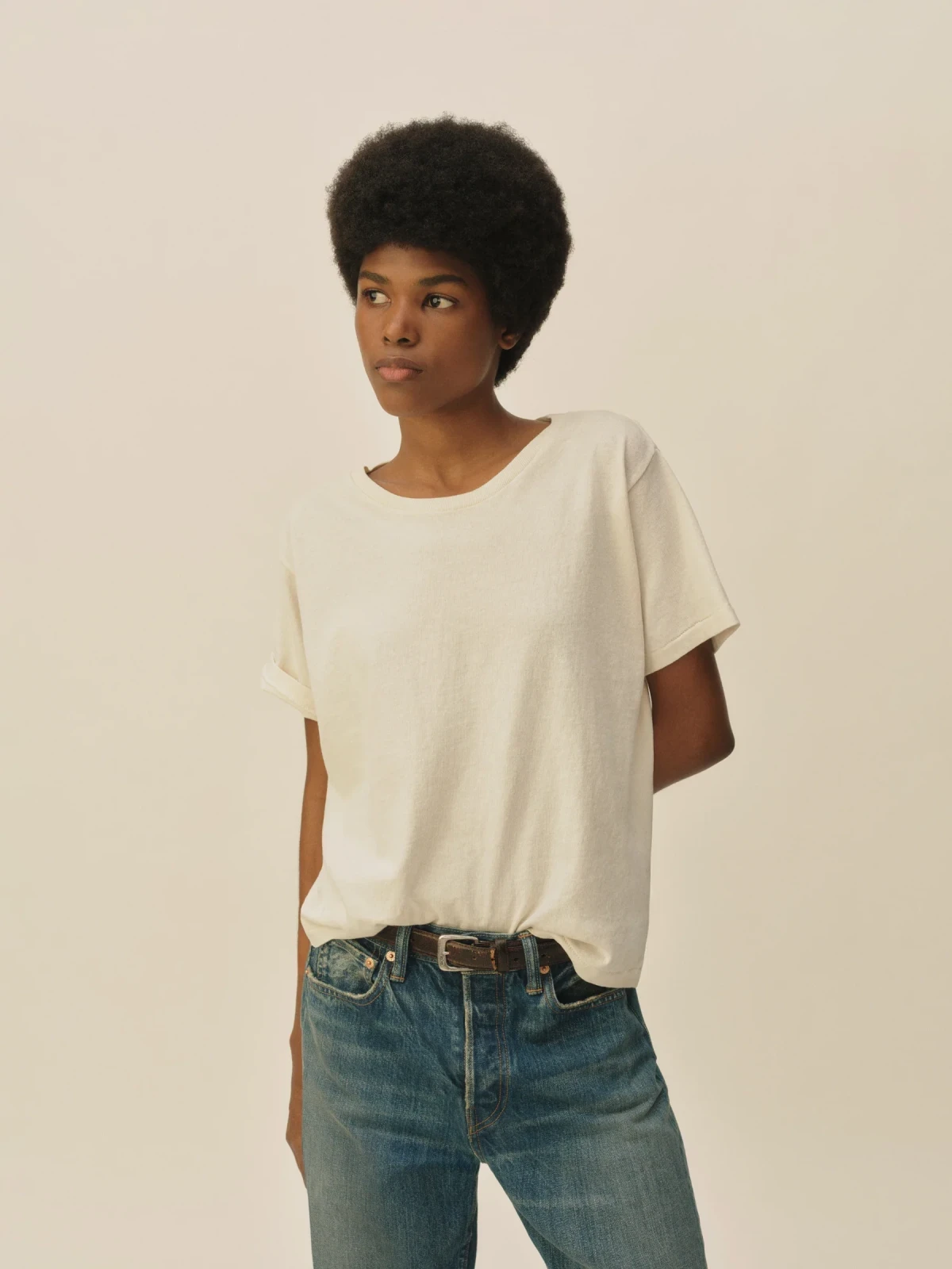Natural Venice Wash Toughknit Easy Tee