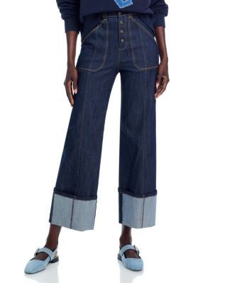 Cinq a Sept Benji High Rise Cuffed Jeans in Indigo