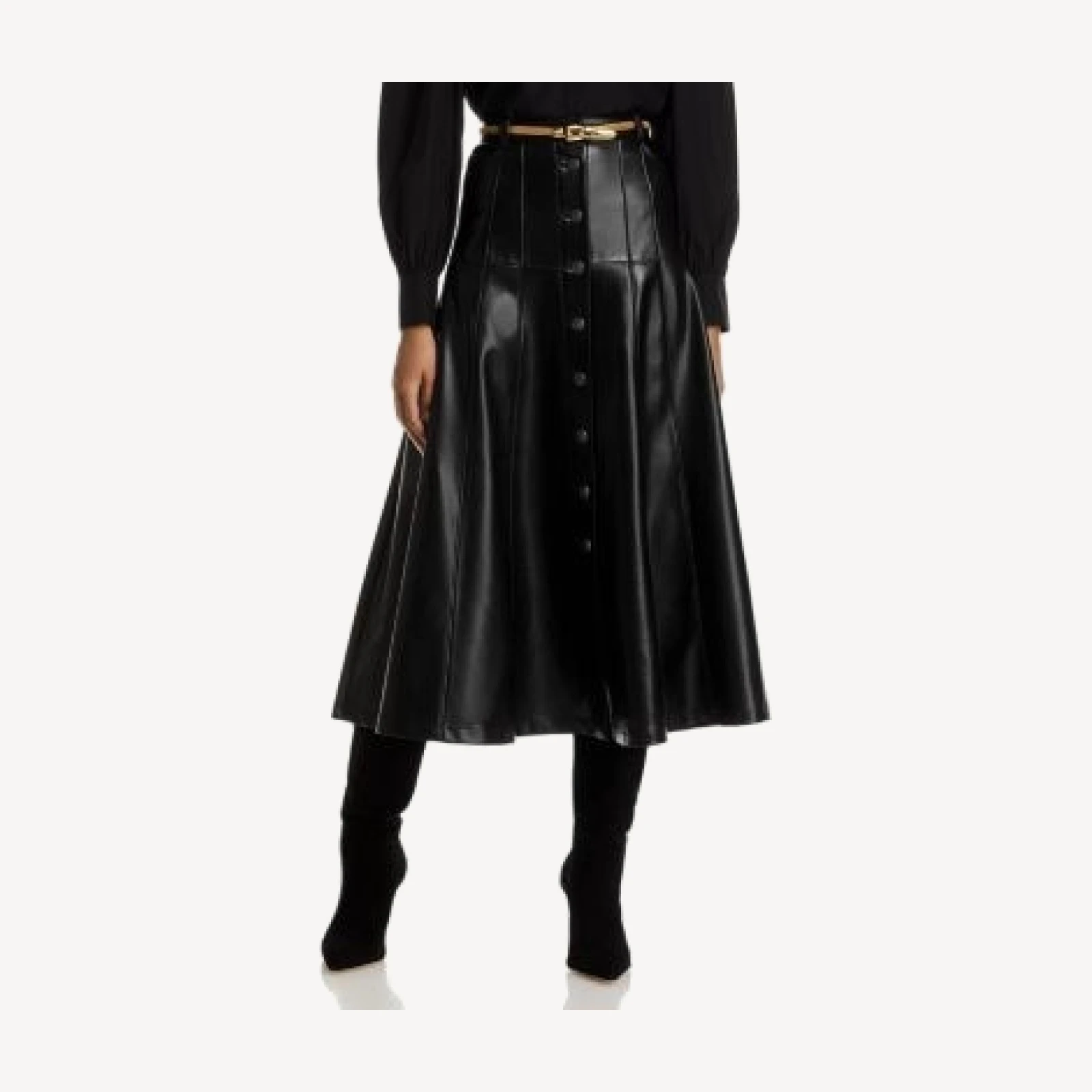 Cinq a Sept Faux Leather Veena Skirt