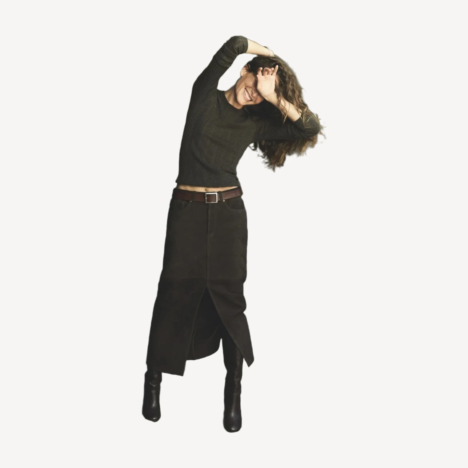 Santa Fe Suede Midi Skirt