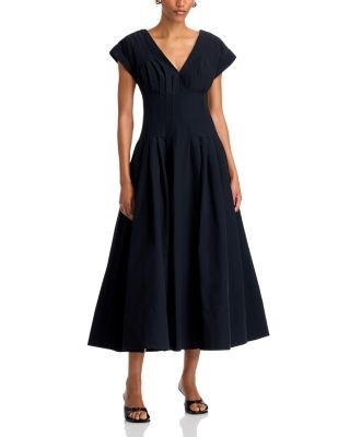 Simkhai Nina Pleated A Line Midi Dress