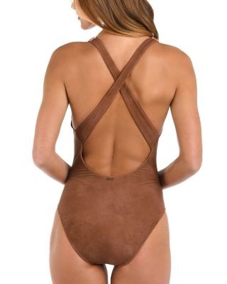 L'Agence Lisa Bolero Plunge One Piece Swimsuit