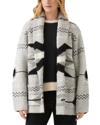 Karen Kane Jacquard Shawl Collar Cardigan