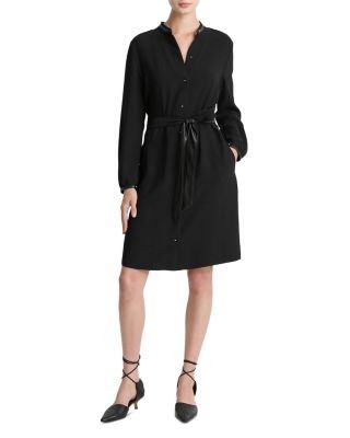 Vince Long Sleeve Shirt Dress