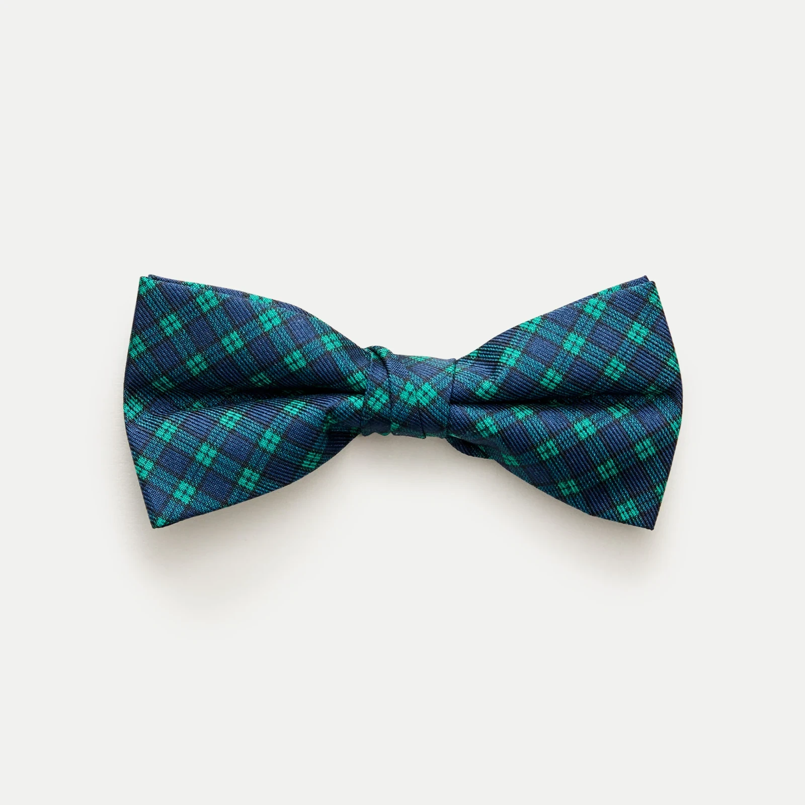 Kids' silk bow tie in tartan