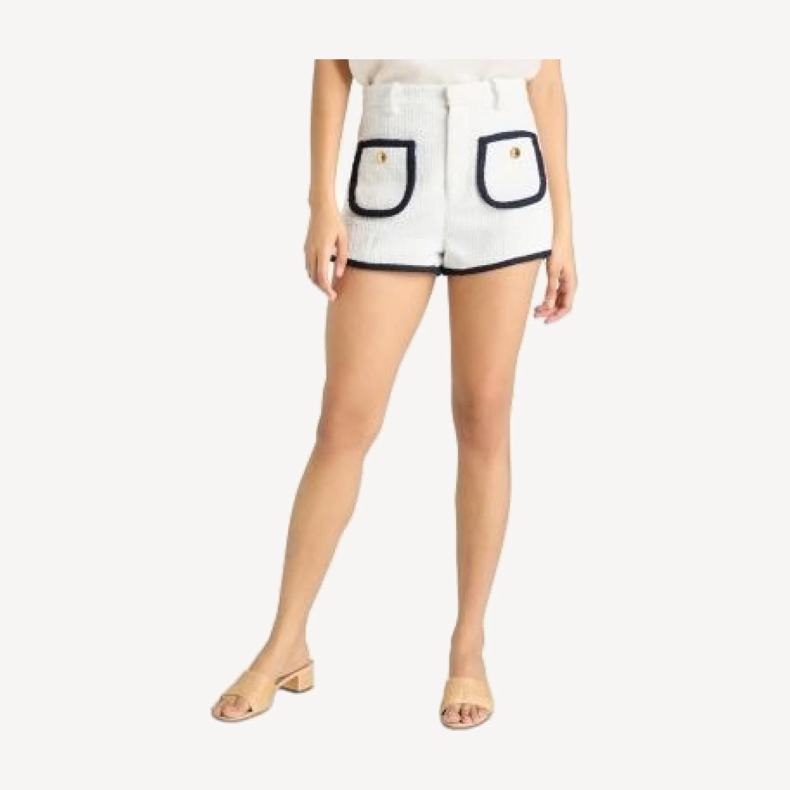 Cinq a Sept Auden Tweed Contrast Trim Shorts