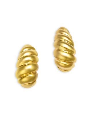 Bloomingdale's Fine Collection Polished Twisted Crescent Earrings in 14K Yellow Gold