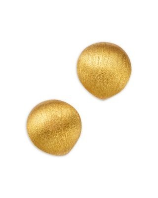 Bloomingdale's Fine Collection Brushed Curved Disc Earrings in 14K Yellow Gold