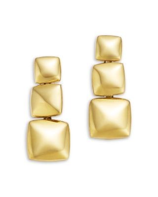 Bloomingdale's Fine Collection Square Dangle Drop Earrings in 14K Yellow Gold