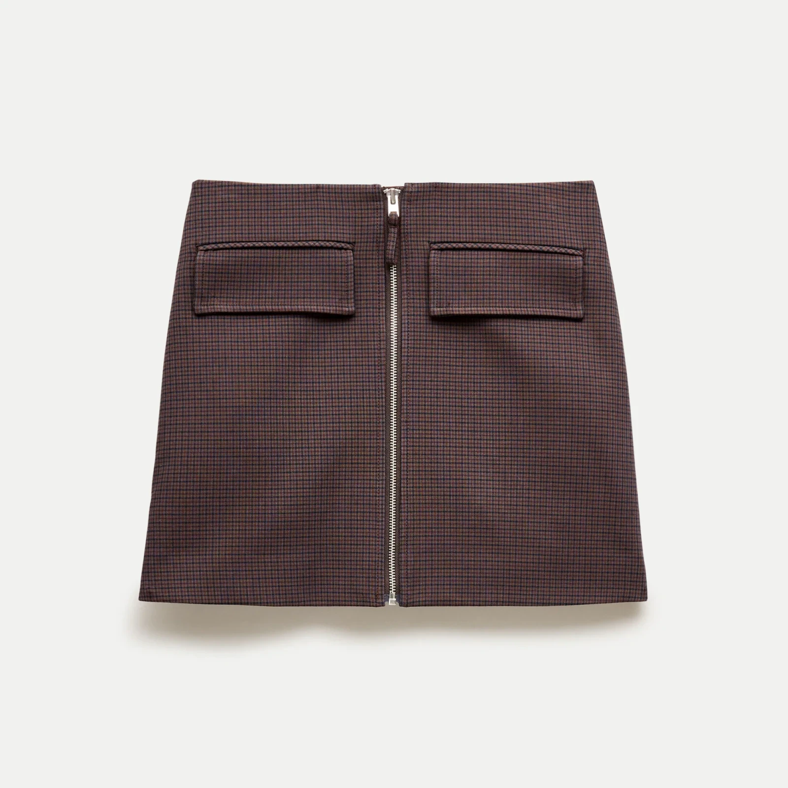 Fairfax zipper mini skirt in four-season stretch