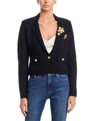 Cinq a Sept Laynee Cropped Knit Blazer