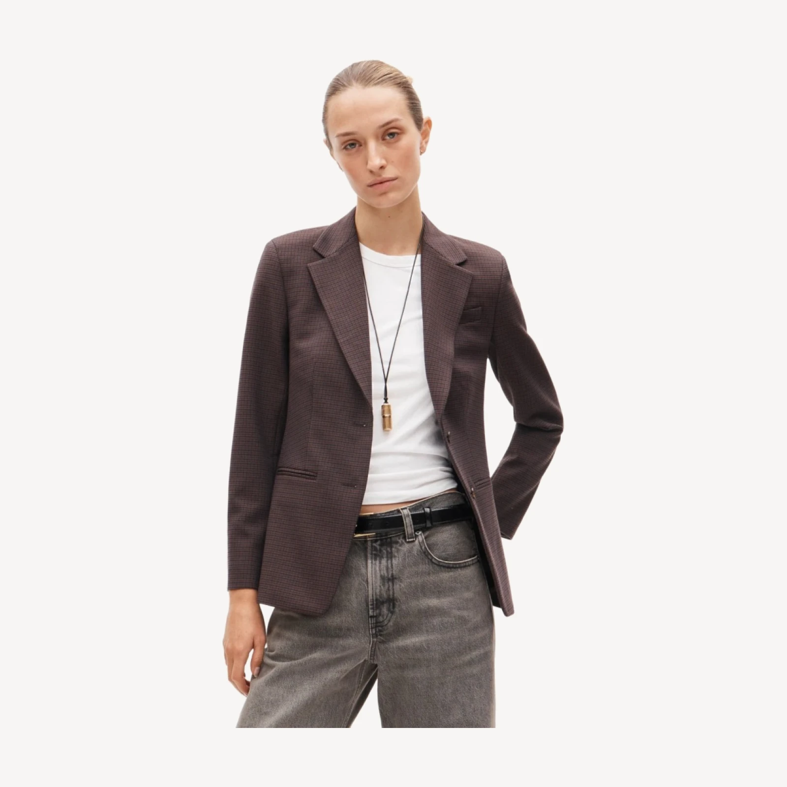 Margeaux blazer in plaid four-season stretch