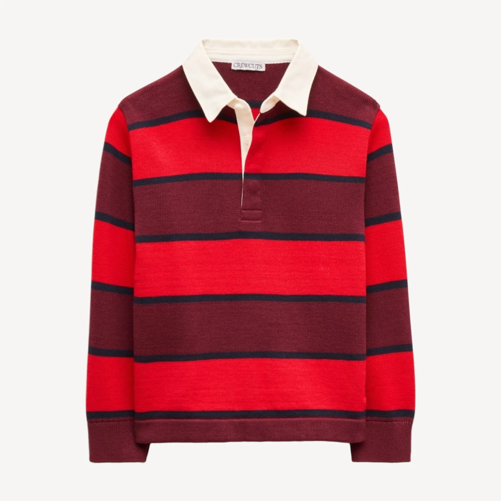 Kids' rugby sweater-polo in striped cotton