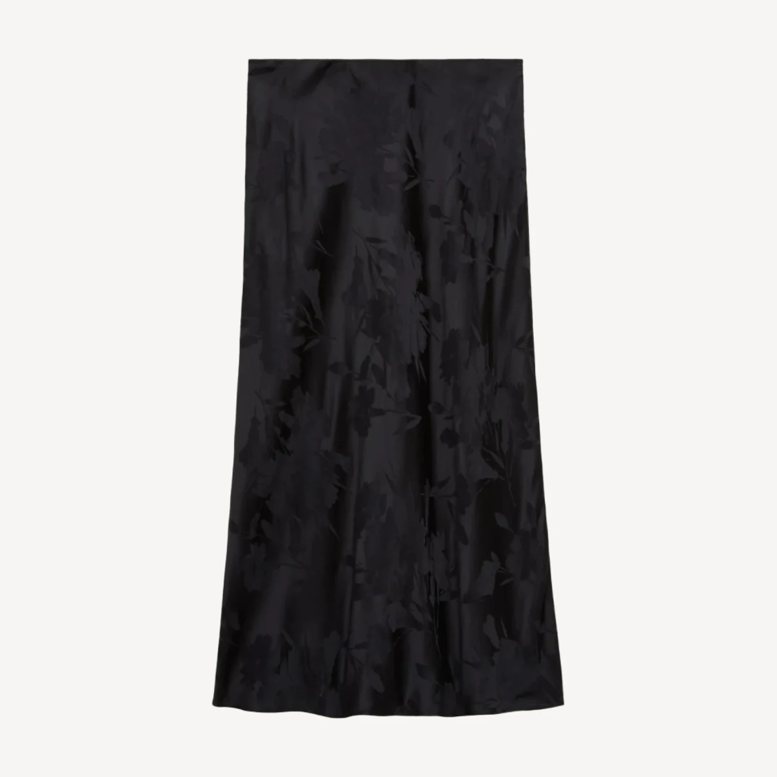 Gwyneth lace column slip skirt in double-faced satin jacquard