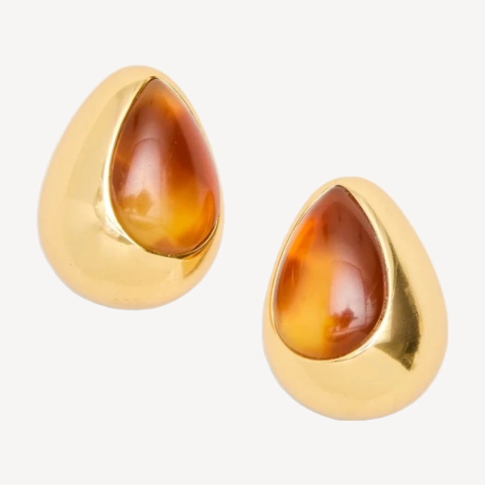 Stone teardrop earrings