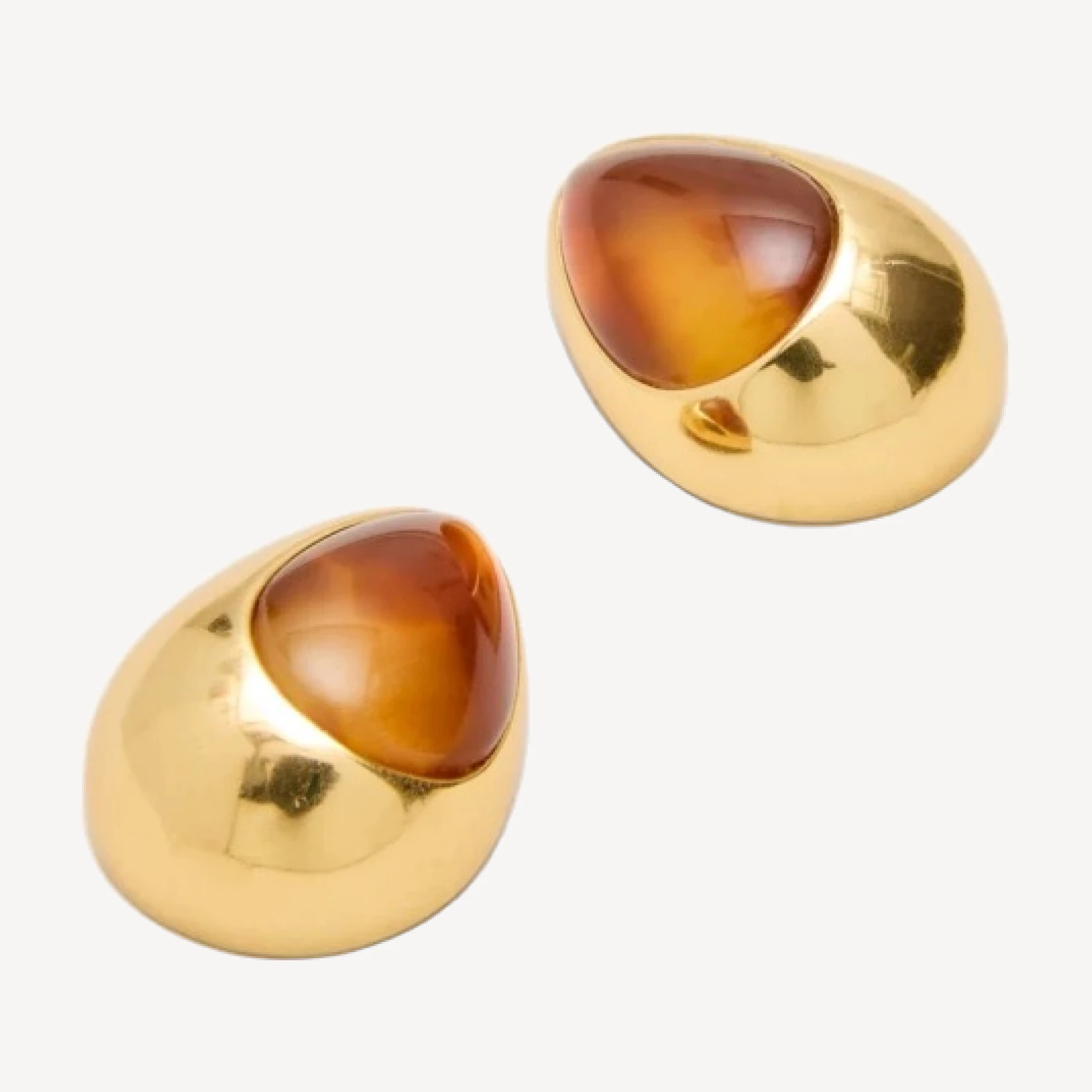 Stone teardrop earrings