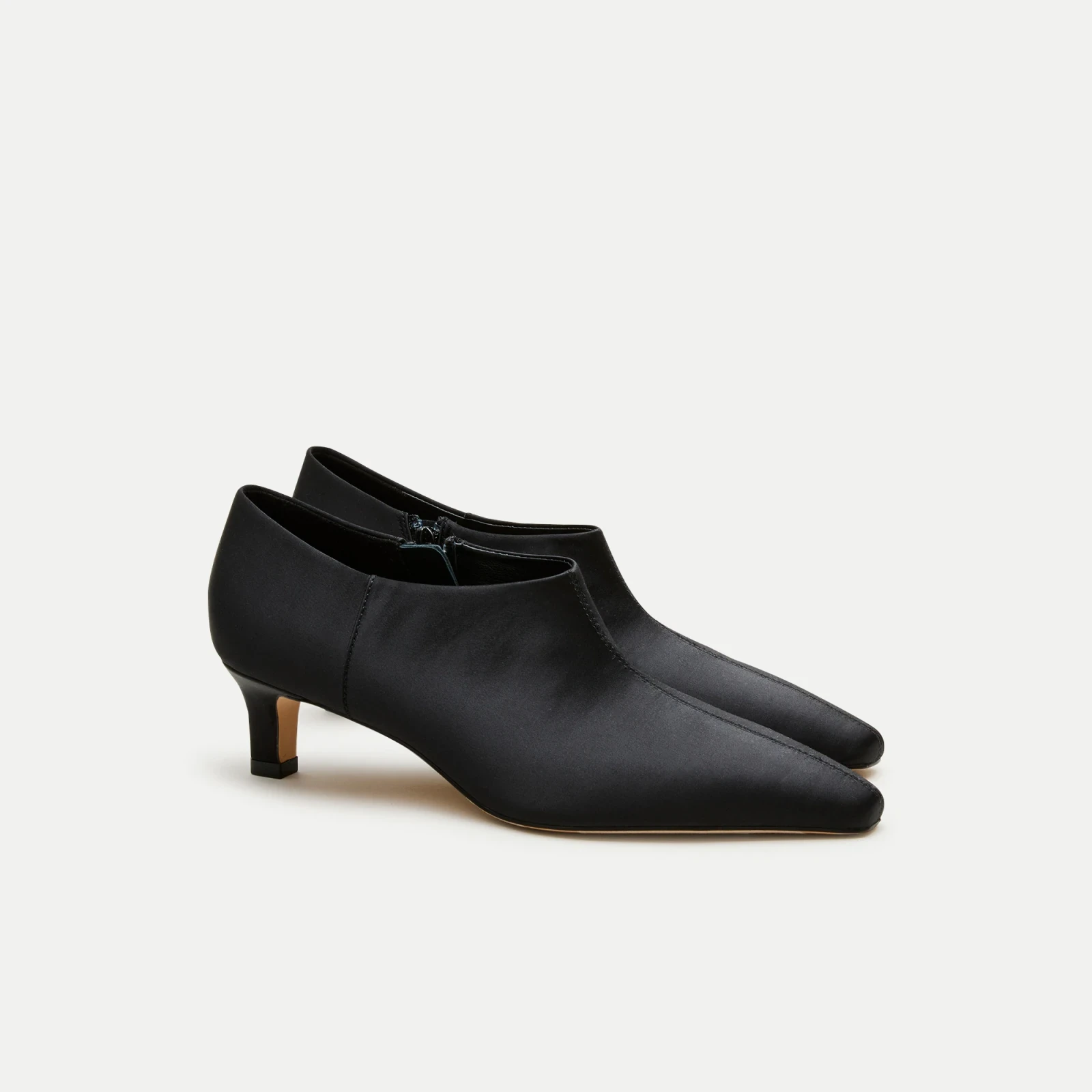 Sylvie low ankle boots in satin