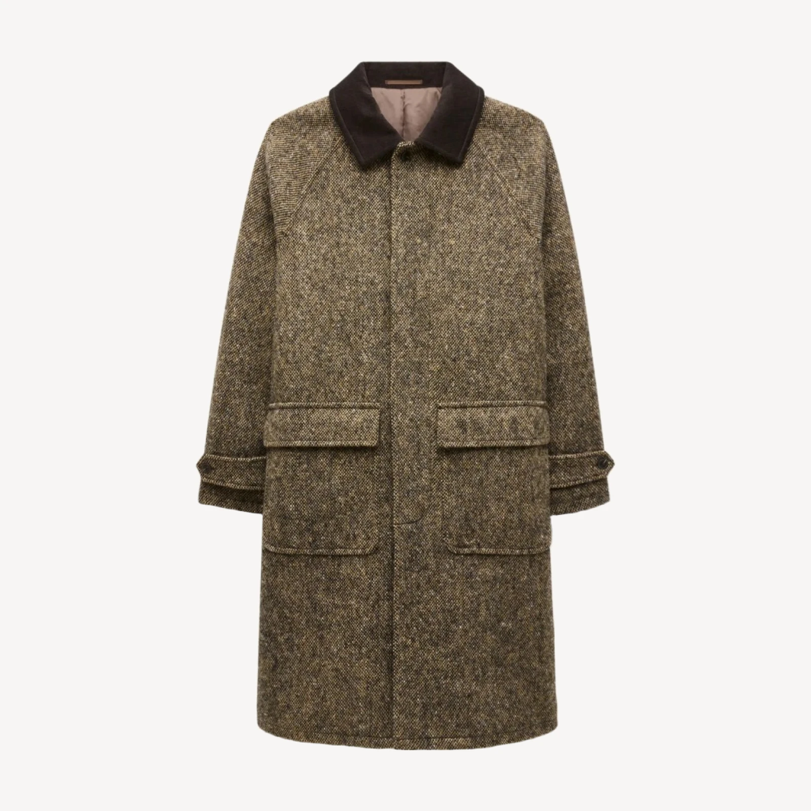 Car coat in Irish Donegal wool