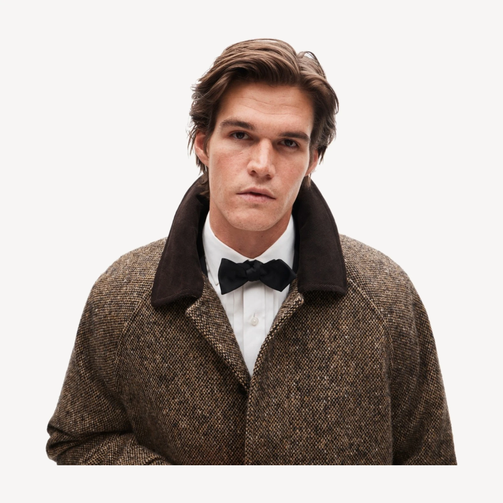 Car coat in Irish Donegal wool