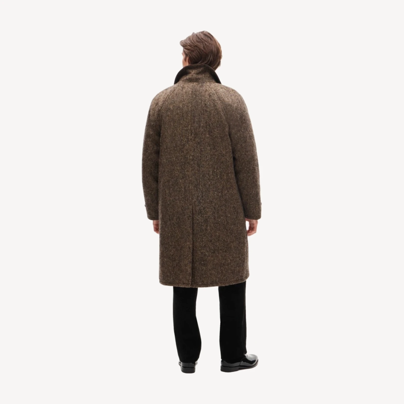 Car coat in Irish Donegal wool