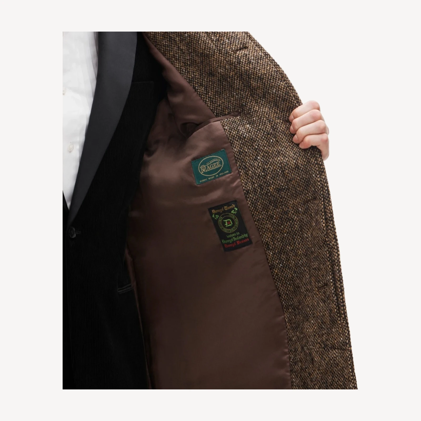 Car coat in Irish Donegal wool