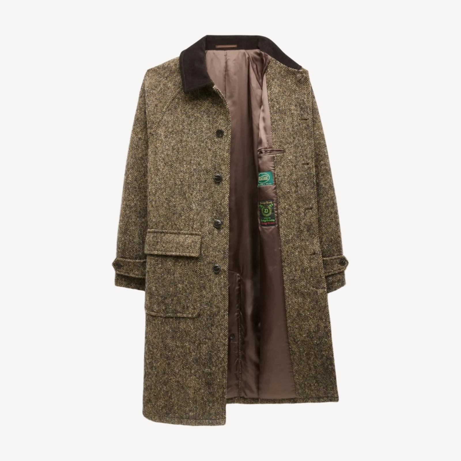 Car coat in Irish Donegal wool