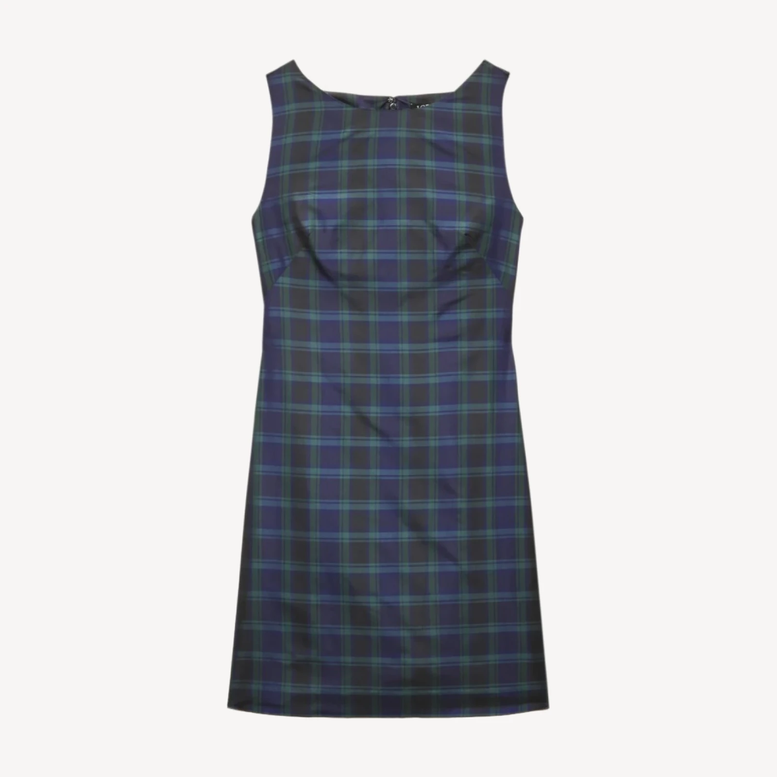 Shift dress in tartan taffeta
