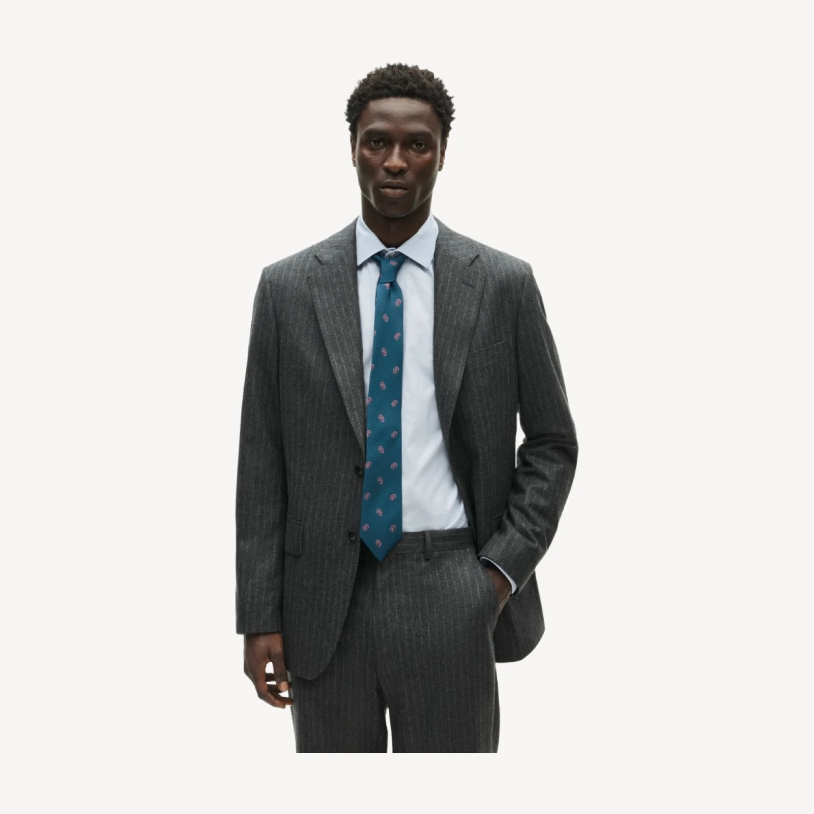 Crosby Classic-fit suit jacket in Italian wool flannel